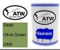 Preview: Saab, Olive Green, GN5: 500ml Lackdose, von ATW Autoteile West.